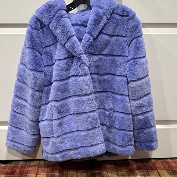 Apparis Purple Faux Fur Jacket - small - Picture 1 of 3